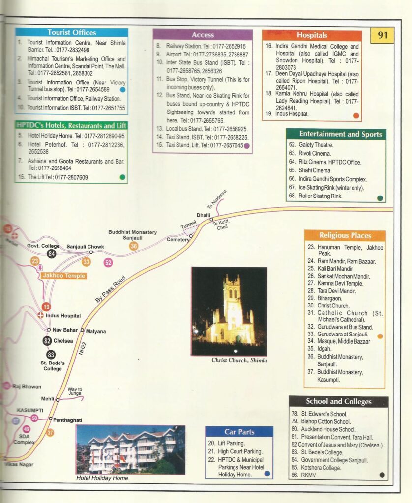 Shimla travel Guide Map2