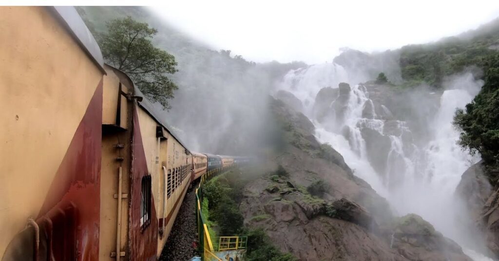 Dudhsagar Falls, Train