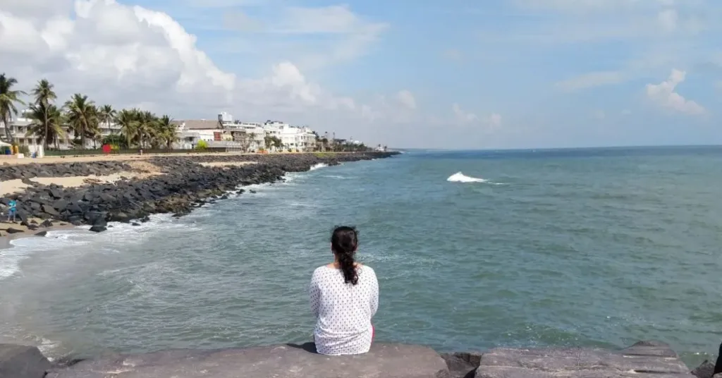 Beachfront Relaxation, Serenity Beach, Puducherry, Xplro