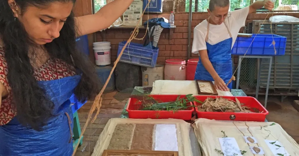 Interactive Workshops, At the Sri Aurobindo Handmade Paper Factory, Xplro