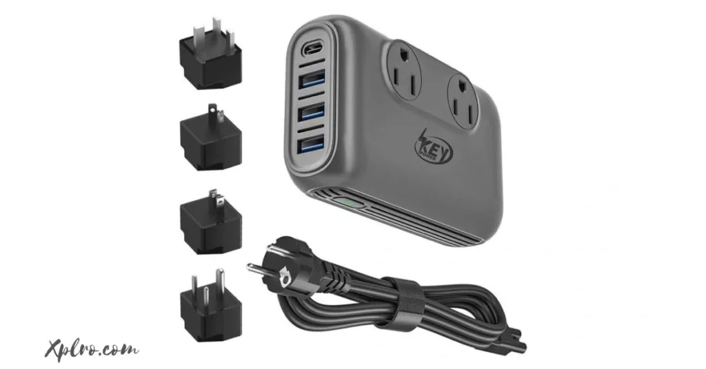 Travel Adapter and Power Bank for travel India, Xplro