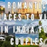 Romantic Places to Visit in India for Couples