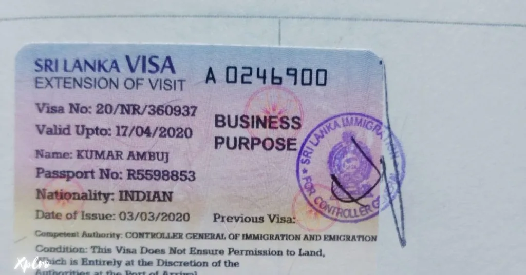 Business Visa for sri lanka from india, xplro