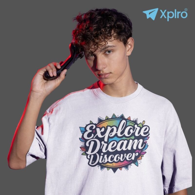 Explore Dream Discover Men’s Oversized T-Shirt
