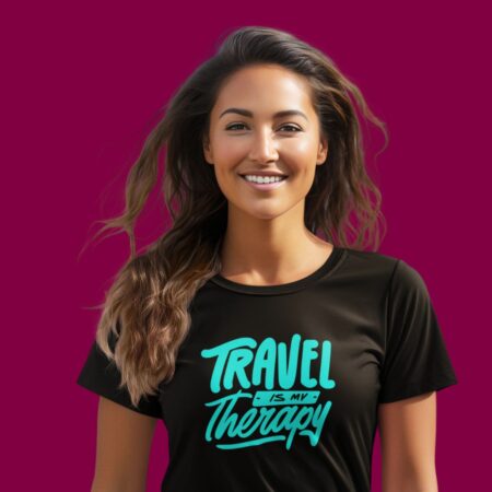 Travel Is My Therapy Women Classic Crew T-Shirt