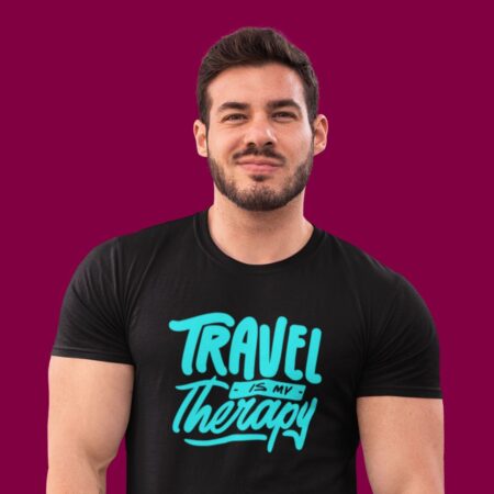 Travel is My Therapy Men Classic Crew T-Shirt