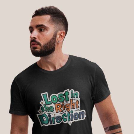 Lost in the Right Direction – Men V Neck T-Shirt