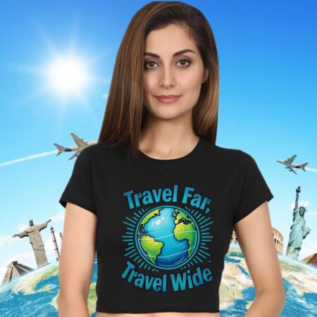 Travel Far Travel Wide – Women Crop Top