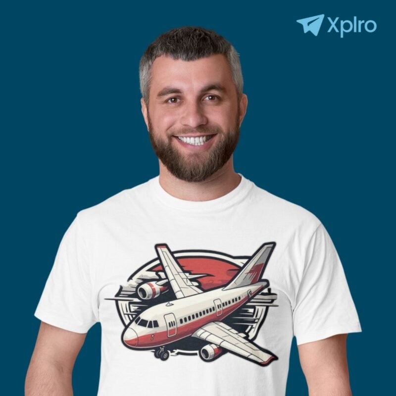 Airplane-Transportation-Classic-Crew-T-Shirt
