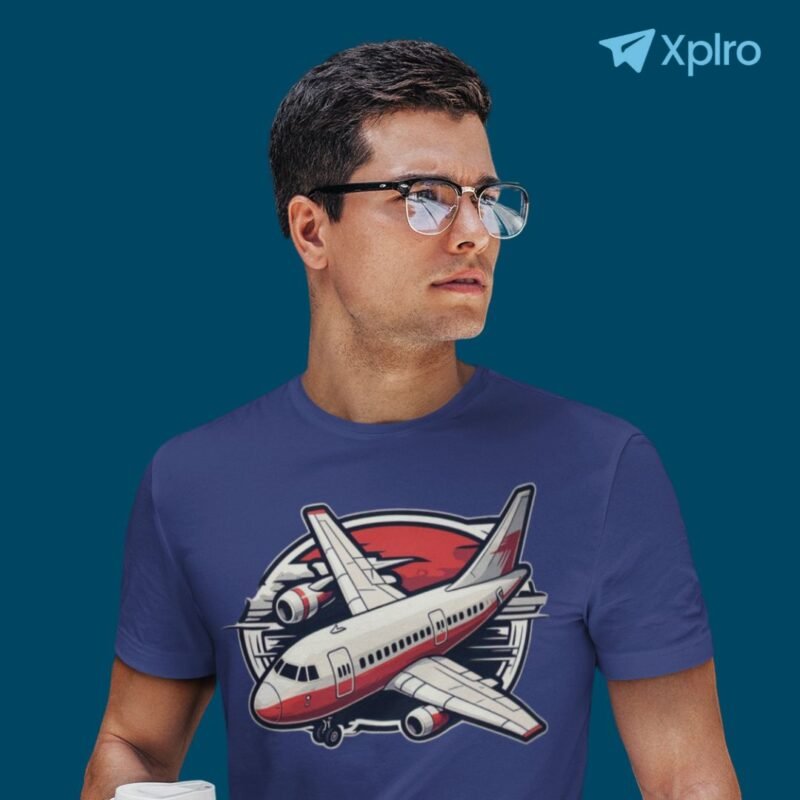 Airplane-Transportation-Classic-Crew-T-Shirt