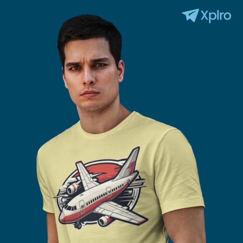 Airplane-Transportation-Classic-Crew-T-Shirt