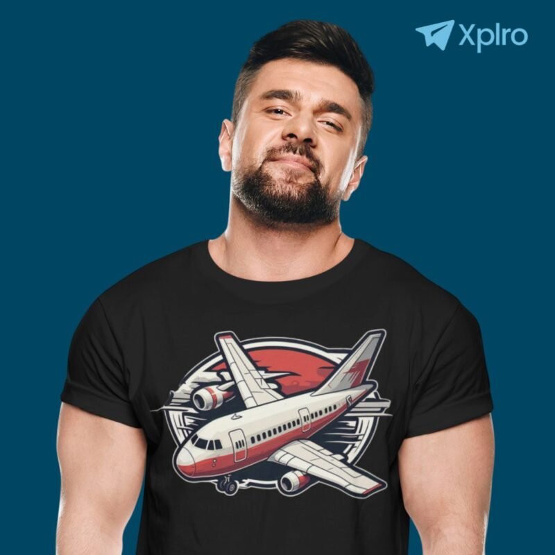 Airplane-Transportation-Classic-Crew-T-Shirt