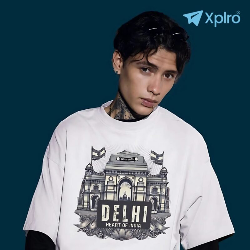 Delhi Heart Of India Men Oversized T-Shirt