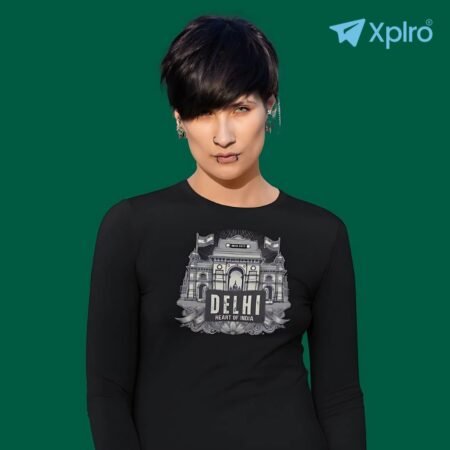 Delhi Heart Of India Women Full Sleeve T-Shirt