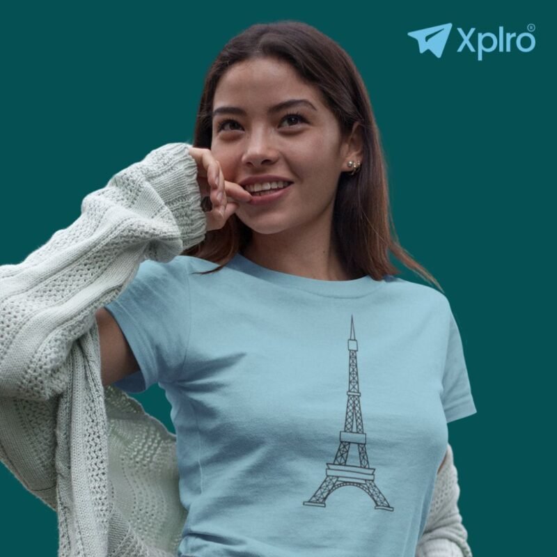 Eiffel Tower Simplistic Women Classic Crew T-Shirt