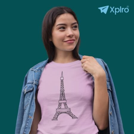 Eiffel Tower Simplistic Women Classic Crew T-Shirt