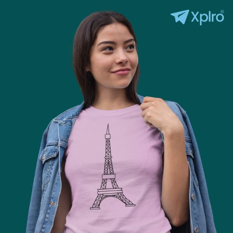 Eiffel Tower Simplistic Women Classic Crew T-Shirt