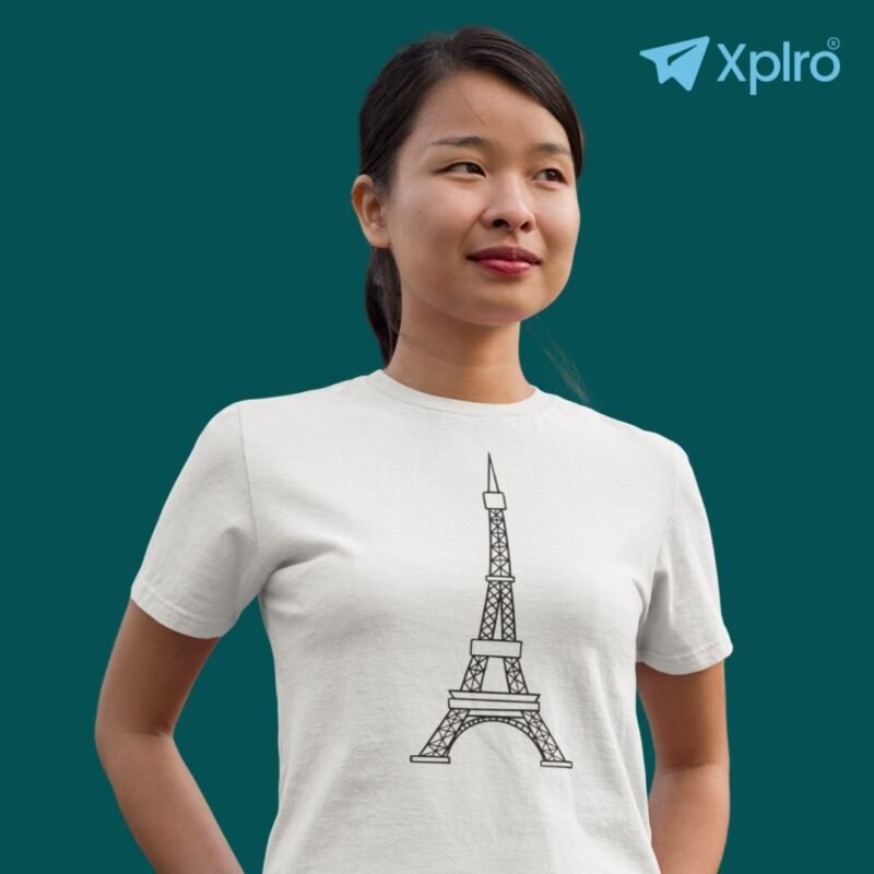 Eiffel Tower Simplistic Women Classic Crew T-Shirt