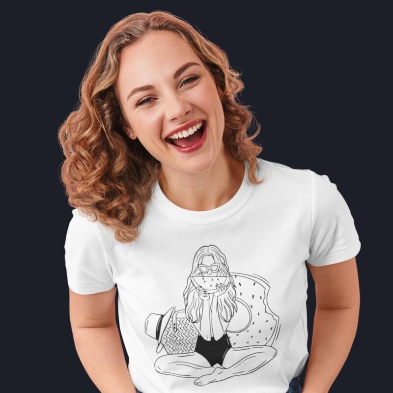 Vacation Lover Girl Women Classic Crew T-Shirt | Made for the Wander-Hearted!