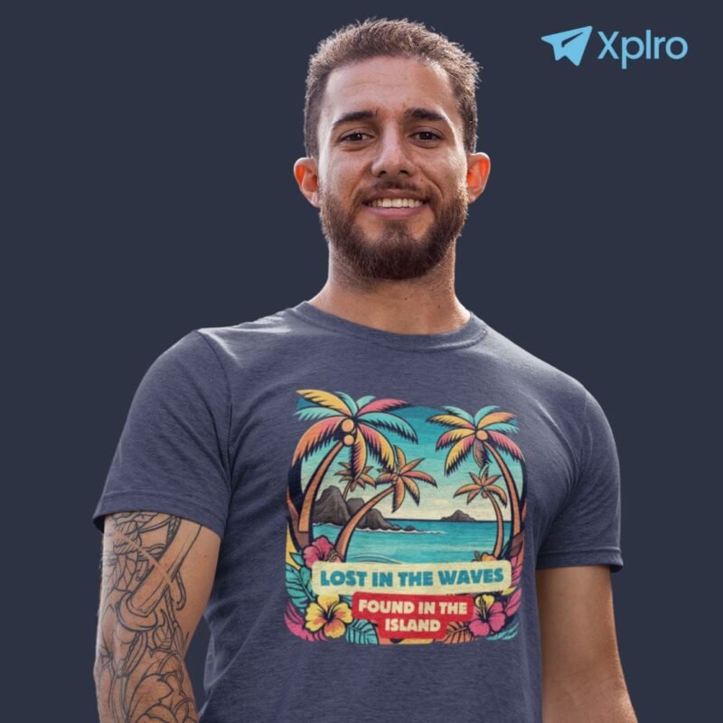 Island Beach Quote Men Classic Crew T-Shirt
