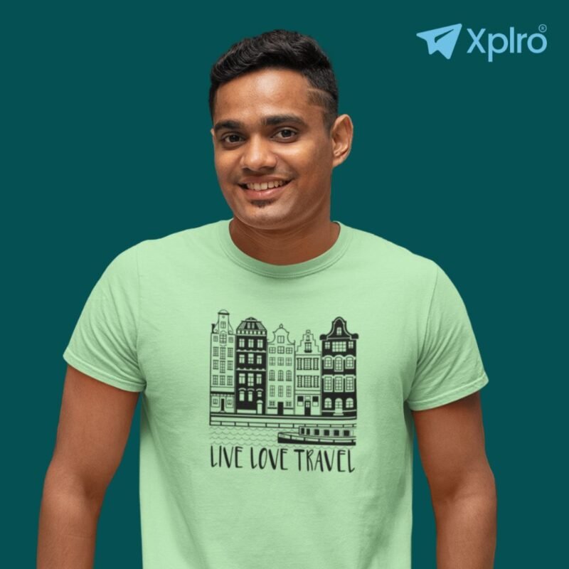 Live Love Travel Men Classic Crew T-Shirt