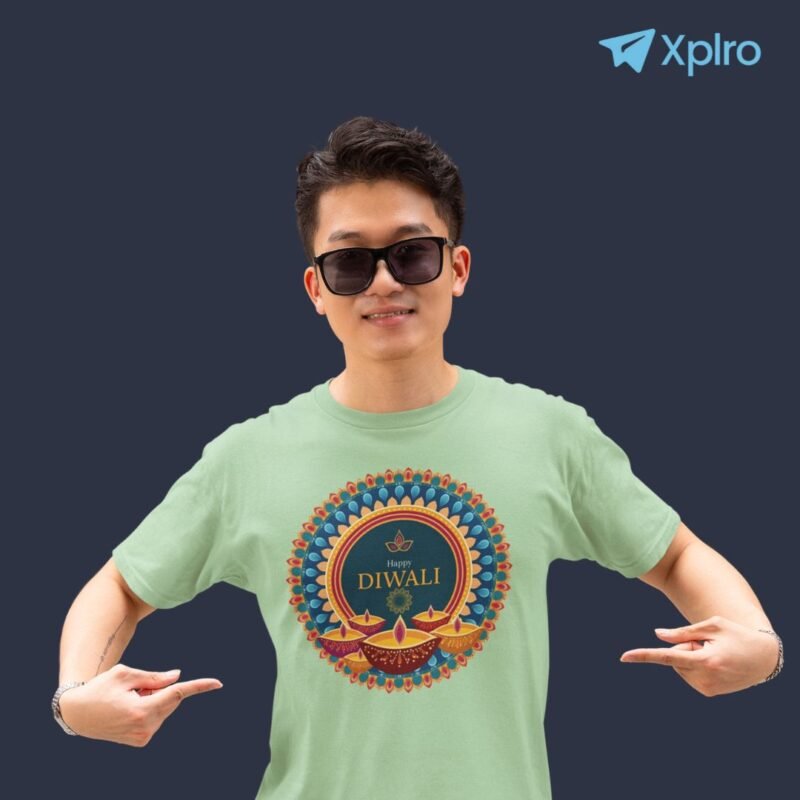 Diwali Festival Classic Crew T-Shirt Black (3)