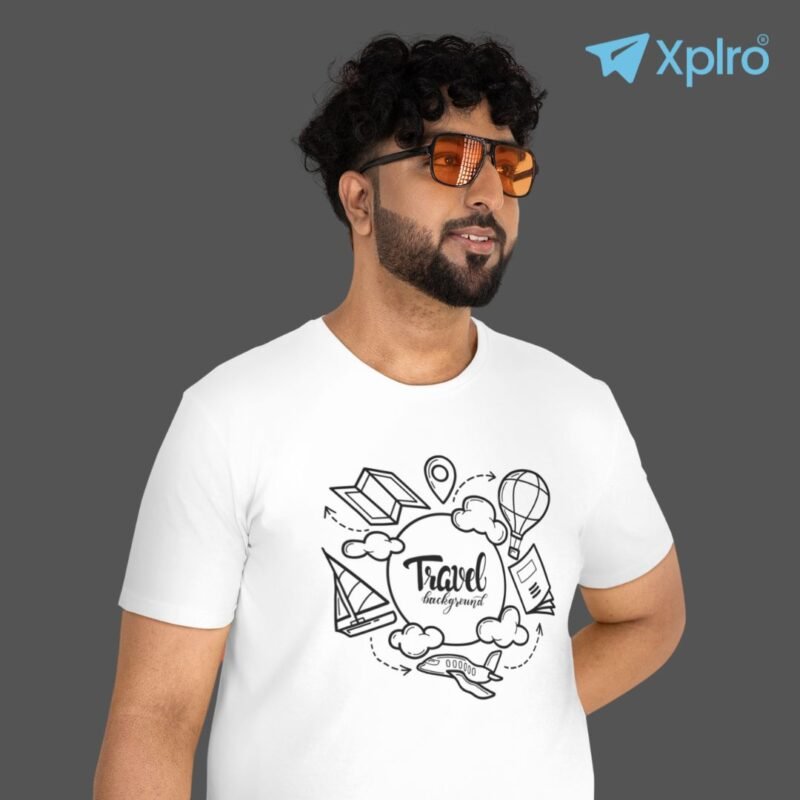 Travel Background Men Classic Crew T-Shirt