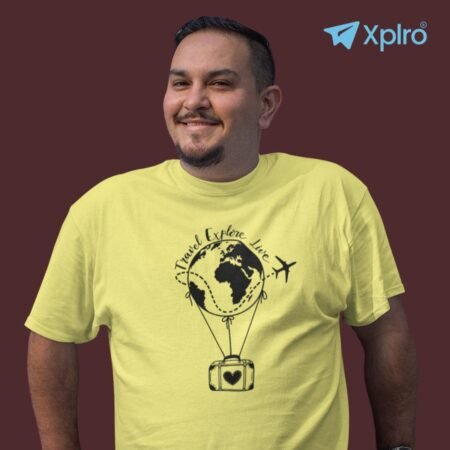 Travel Explore Live Men Classic Crew T-Shirt