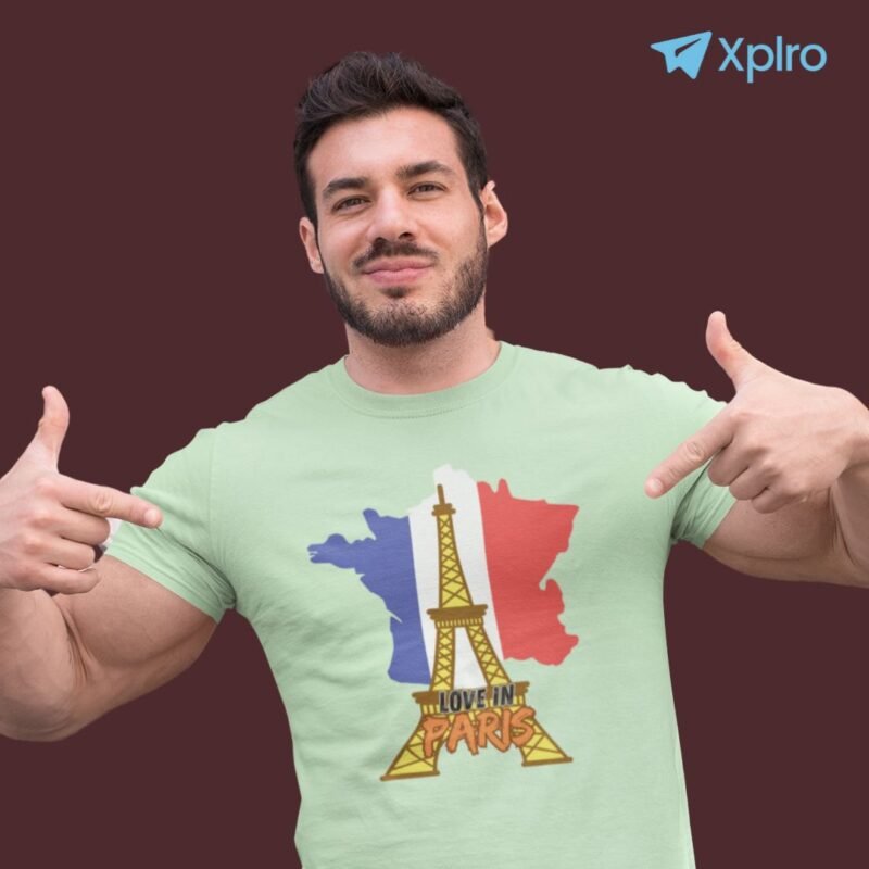 World Landmark Love in Paris Men Classic Crew T-Shirt
