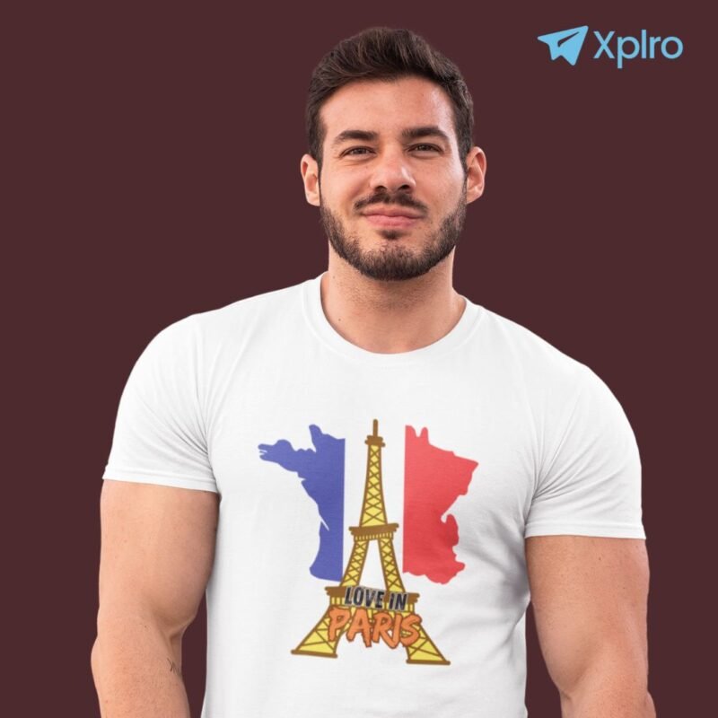World Landmark Love in Paris Men Classic Crew T-Shirt