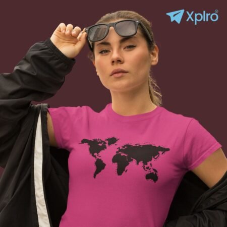 World Map Women Classic Crew T-Shirt