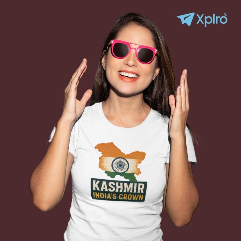 Kashmir India’s Crown Women Classic Crew T-Shirt