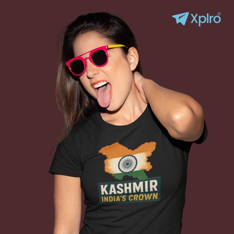 Kashmir India’s Crown Women Classic Crew T-Shirt