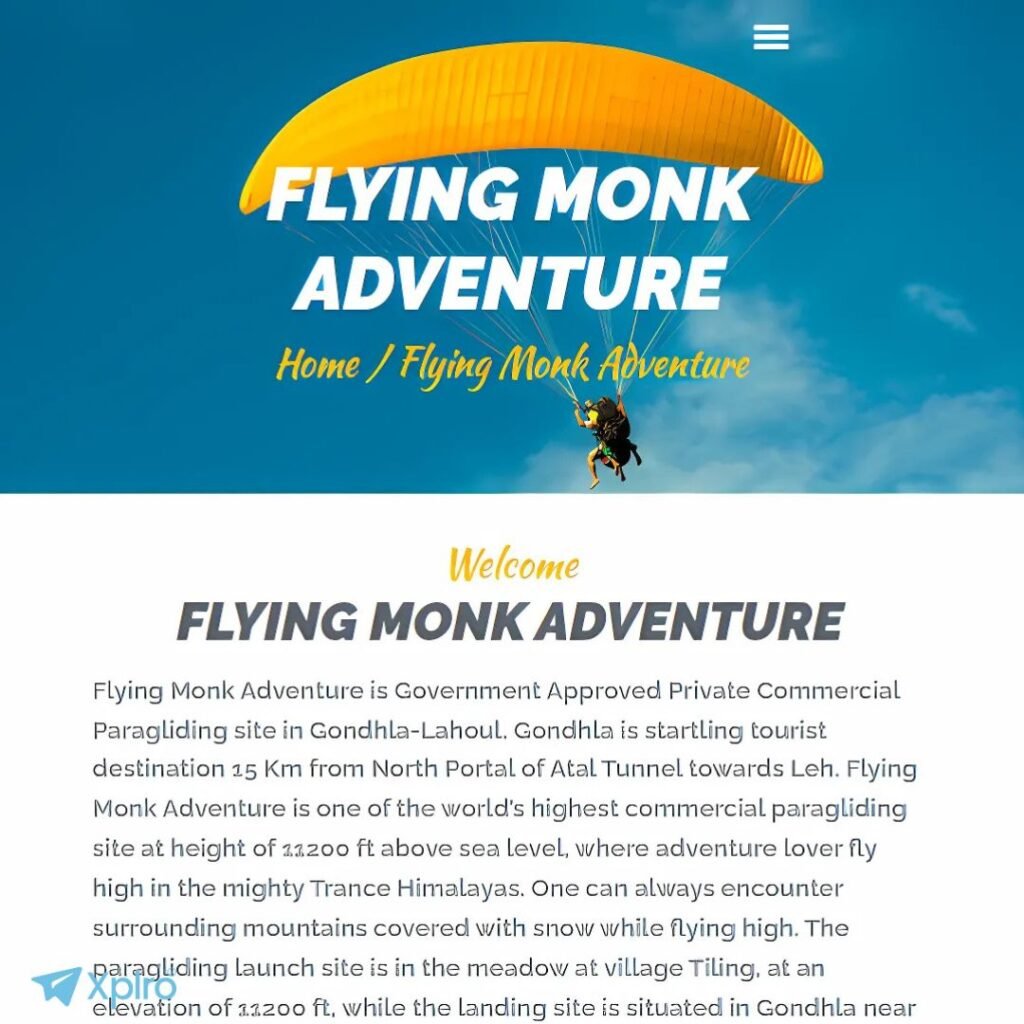 Flying Monk Paragliding, Xplro